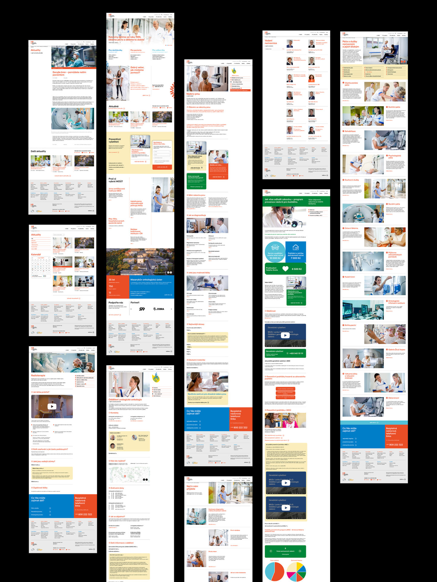 Podoba zpracování webové stránky pro Masarykův onkologický ústav